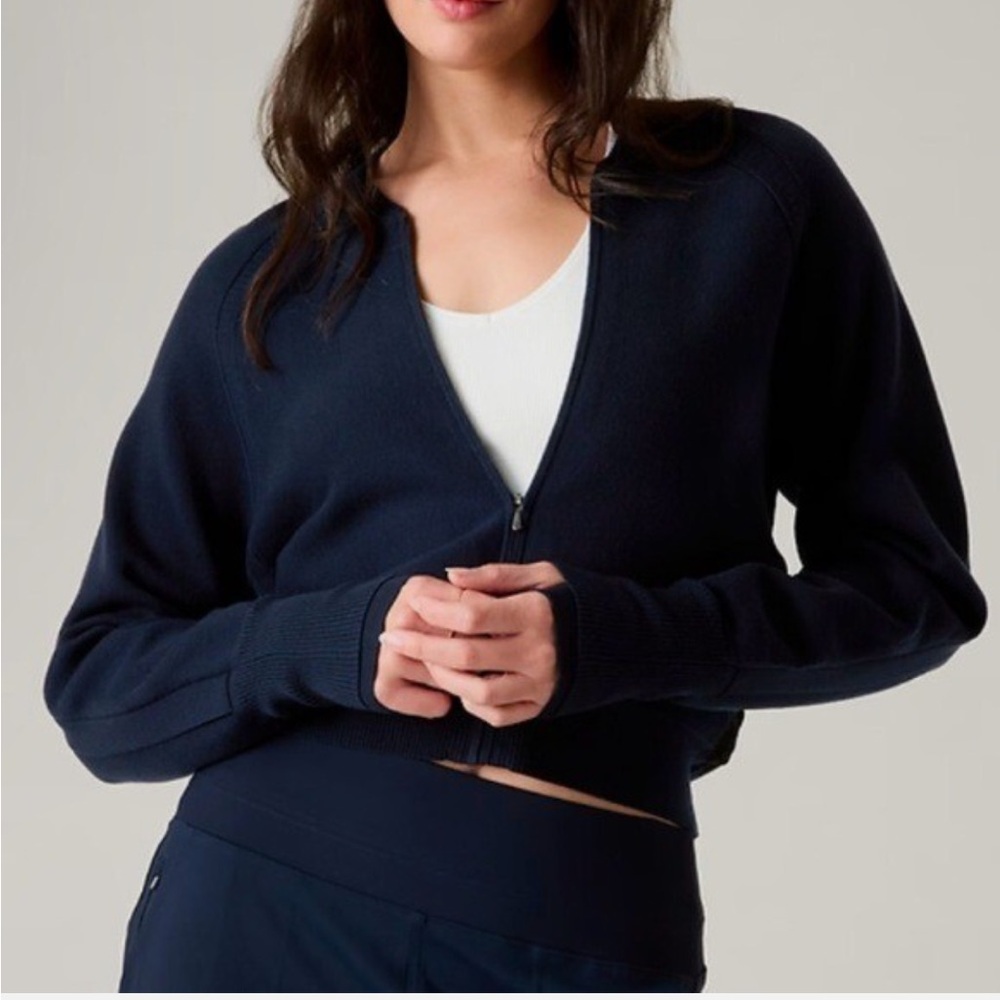 Athleta Advantage Sweater Navy Medium - Picture 10 of 15